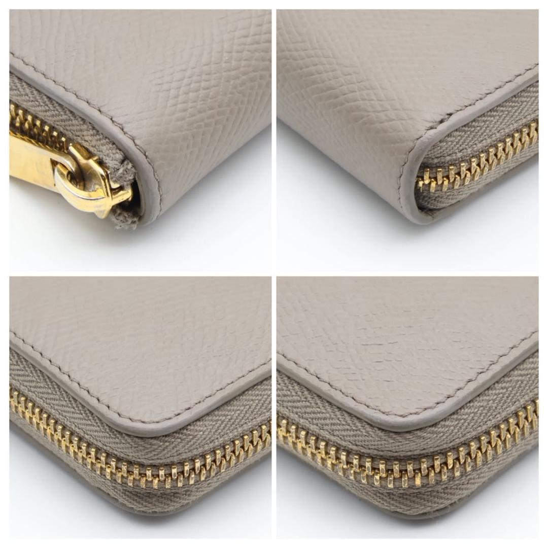 【極美品】CELINE ラウンドジップコンパクトウォレット　二つ折り　グレージュ