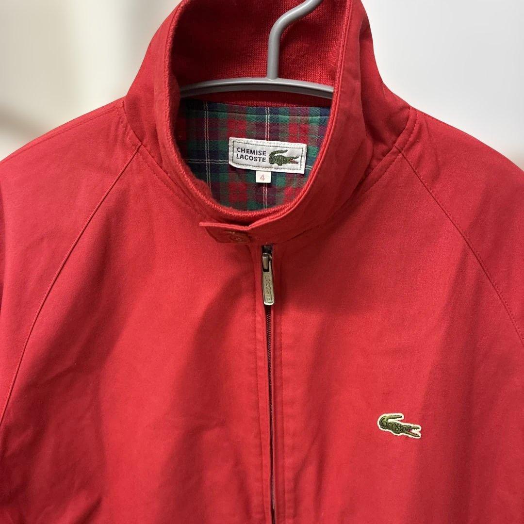 CHEMISE LACOSTE スウィングトップ レッド ドリズラージャケット