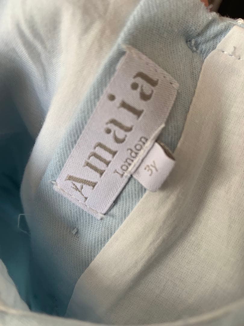 Amaia London アマイアキッズ 水色 長袖ワンピース 3Y 90cm