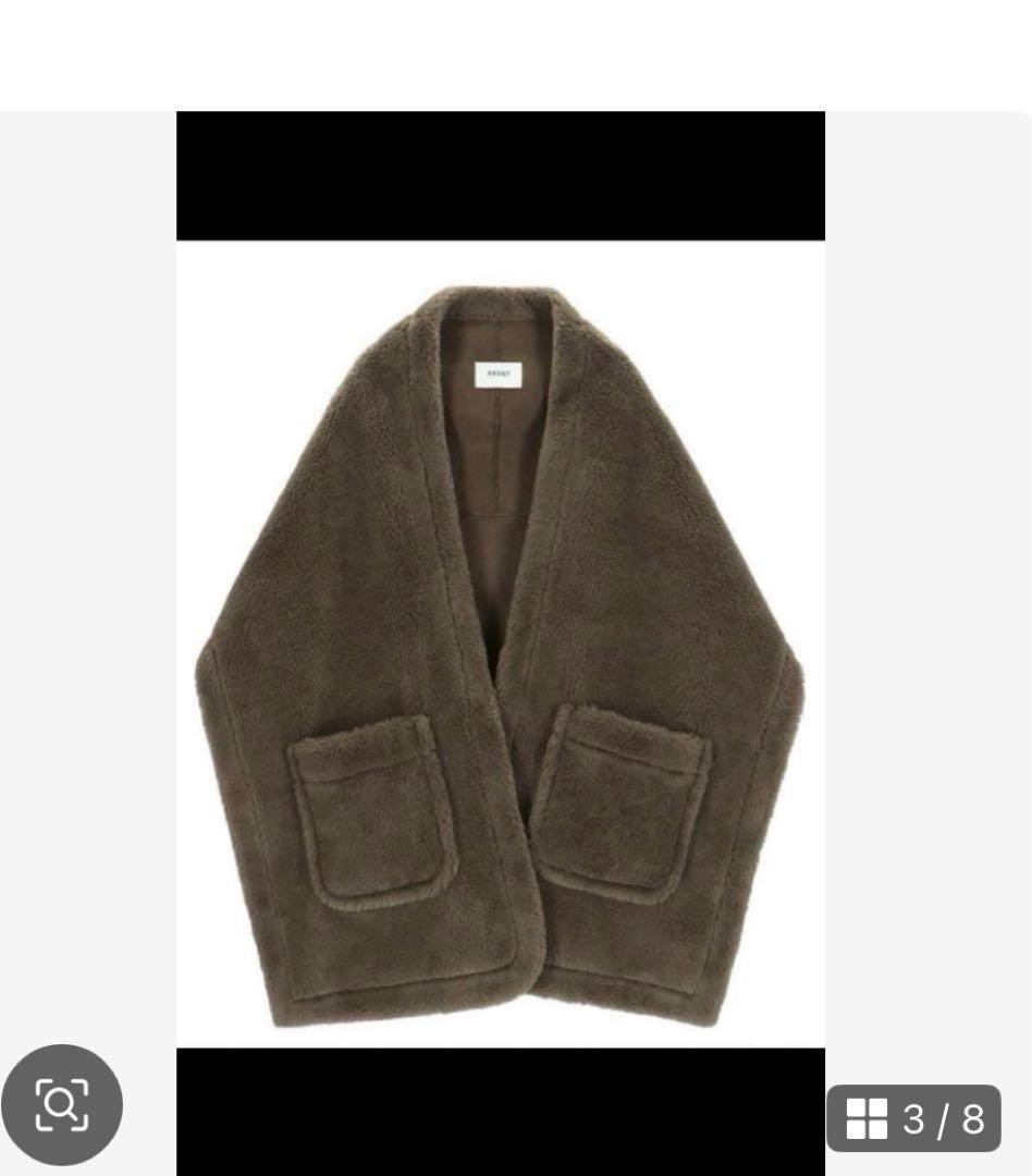【美品】ハウントボアストールロング　ブラック