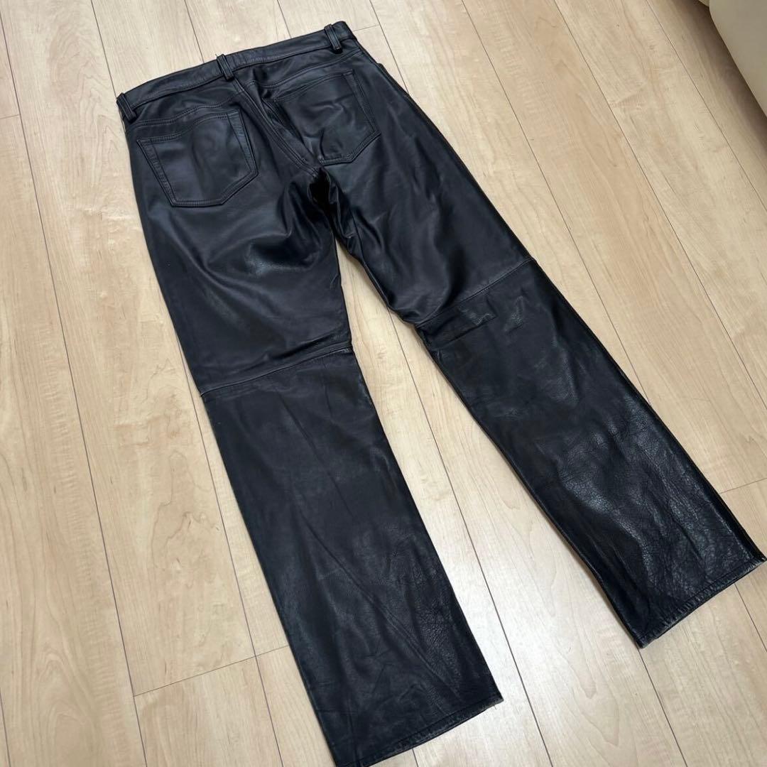 OLD GAP ギャップ　牛革 レザー ストレートフィット 黒 本革 M相当