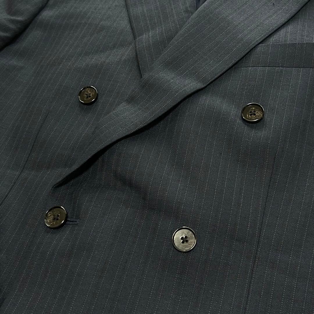 極美品◆kazutaka katoh ダブルブレスト〔Y6〕セットアップ 紺色