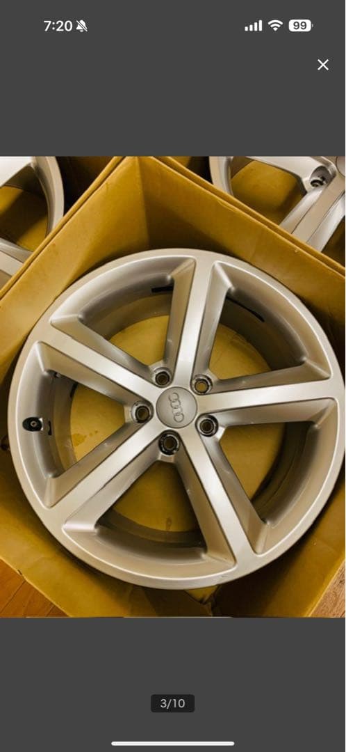 アウディ純正　AUDI　A4　Sライン　18インチ　8J+47　5H-112中古