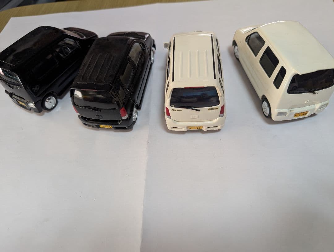 1/24軽自動車ワゴンR組み立て済の4台セットジャンク