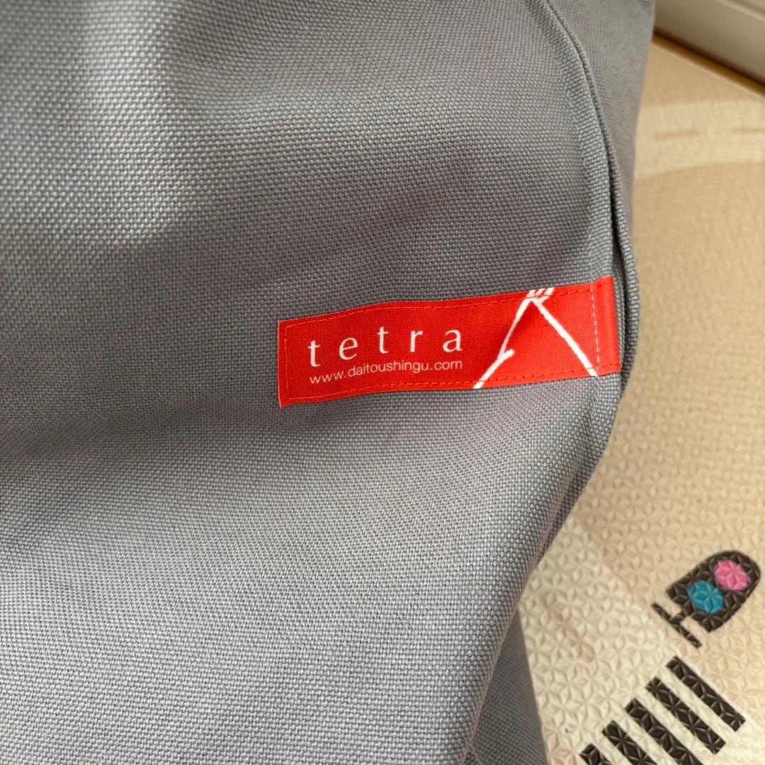 tetra 8号帆布 ビーズクッション レギュラーサイズ　グレー