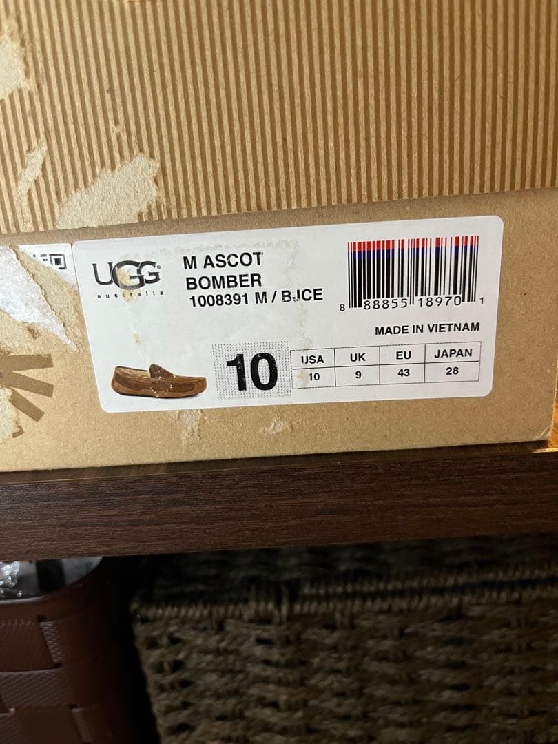 値下げ【正規品】UGG アグ メンズ ムートン モカシン アスコット 28cm