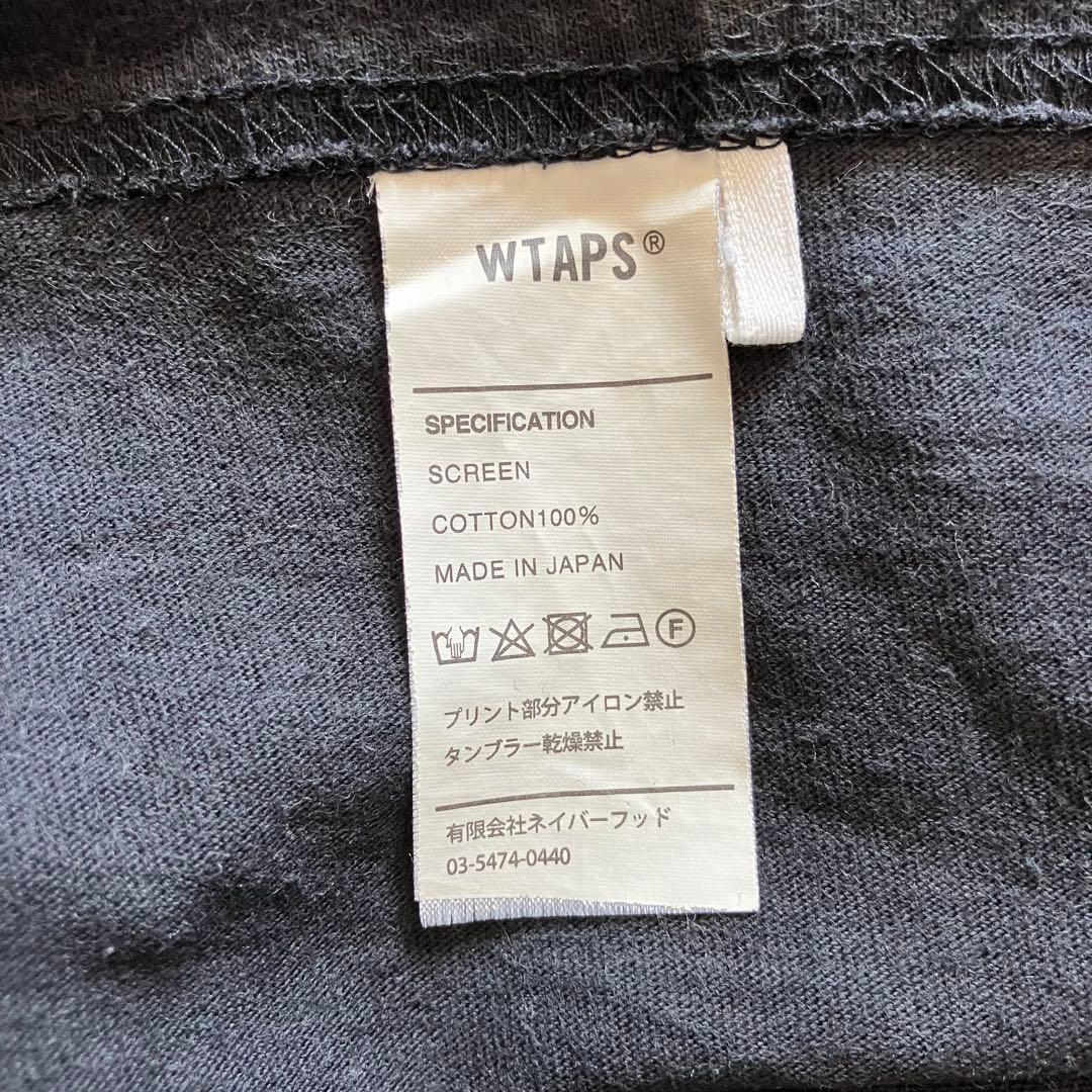 古着 日本製 wtaps ダブルタップス 両面ロゴtシャツ 黒 XL