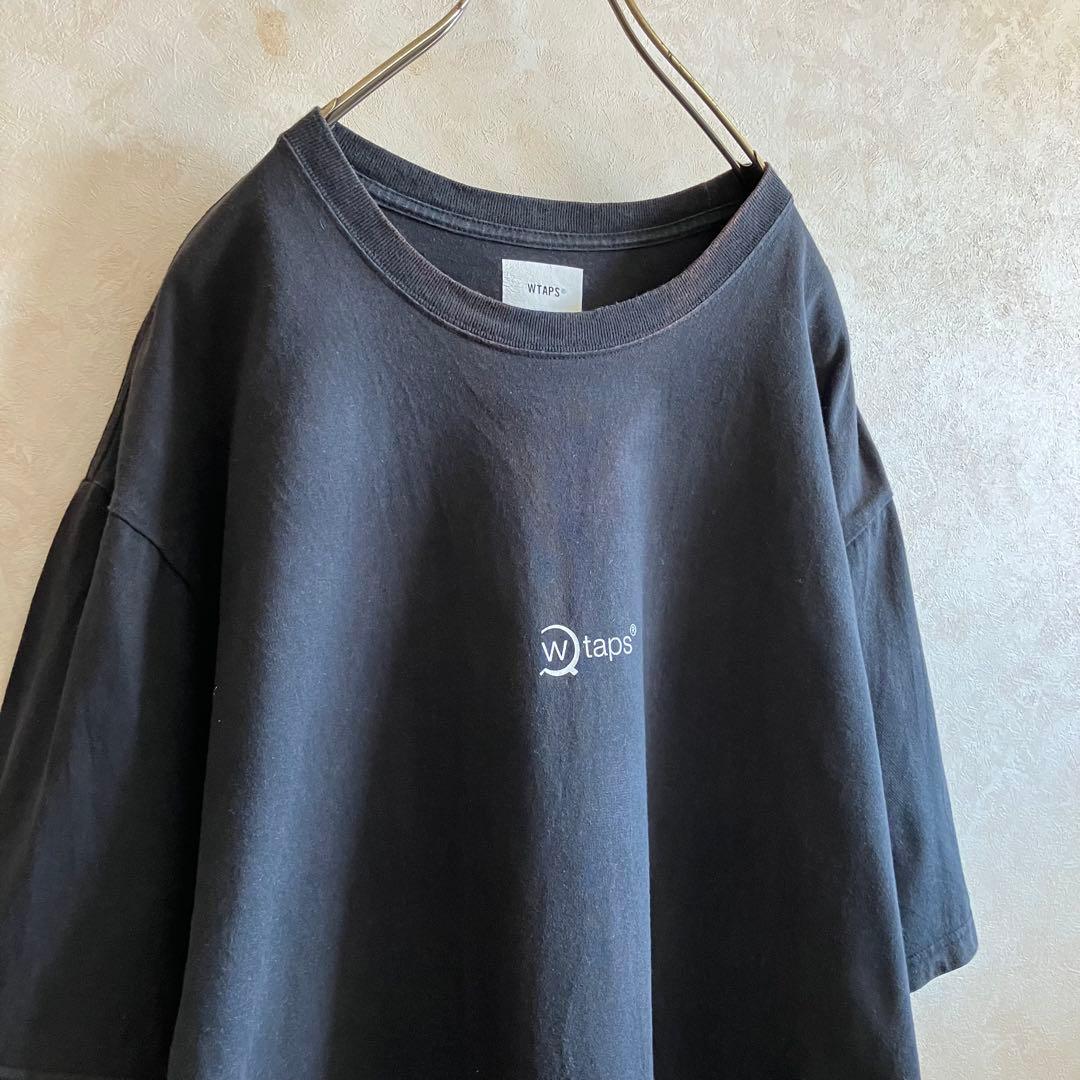 古着 日本製 wtaps ダブルタップス 両面ロゴtシャツ 黒 XL