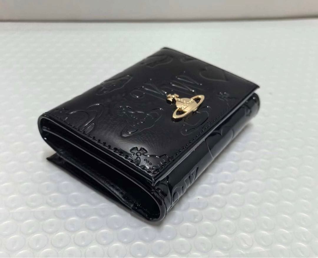ヴィヴィアン 三つ折り財布 ブラック·336951