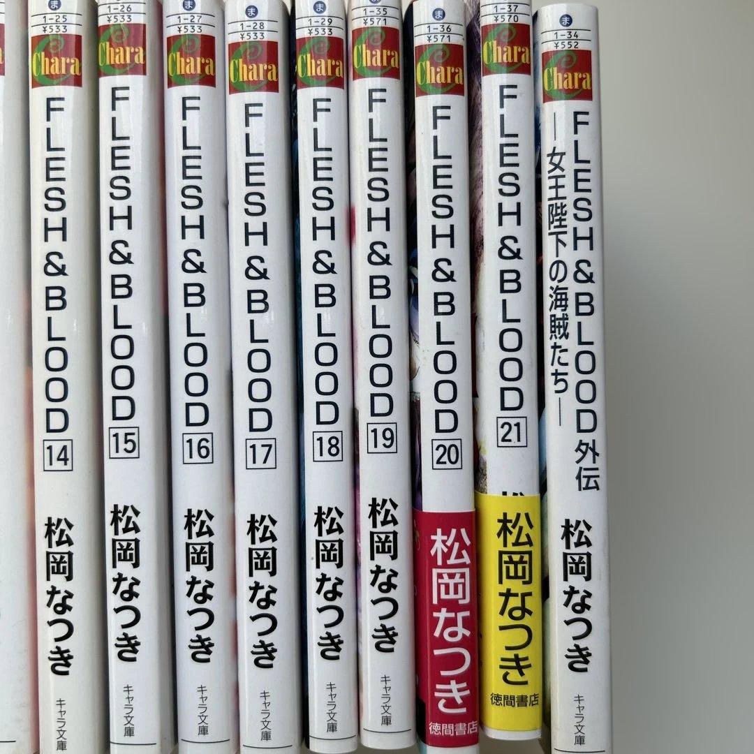 松岡なつき　FLESH&BLOOD 21巻+外伝　新品