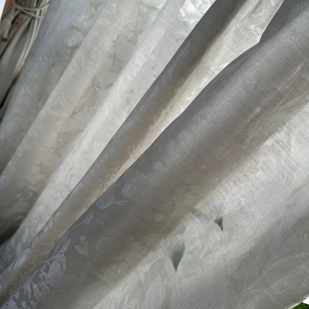 レースカーテン　幅150cm×丈218cm2枚 花柄