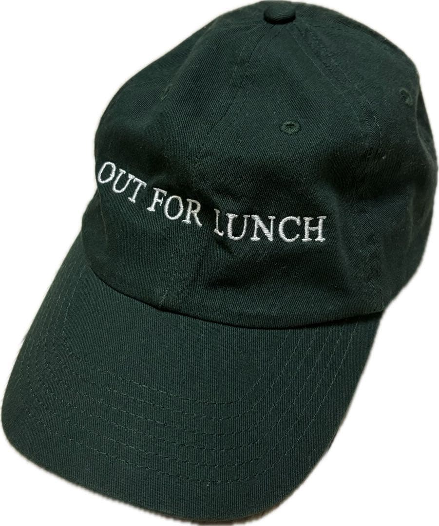 OUT FOR LUNCH ベースボールキャップ ダークグリーン　vintage
