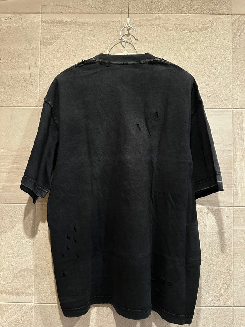 BALENCIAGA ブラック Tシャツ ダメージ加工