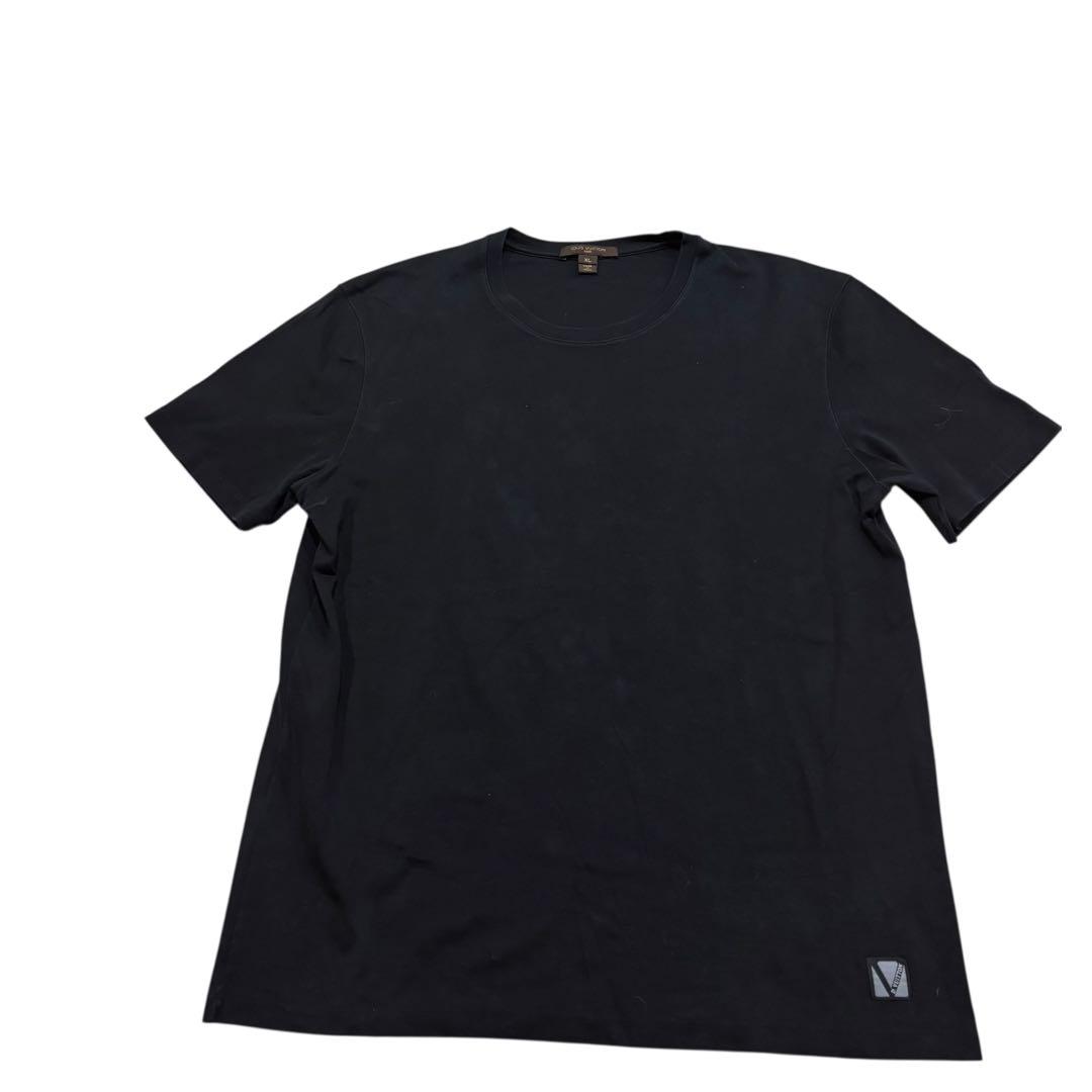【至高の1枚】ルイ・ヴィトン Tシャツ LVロゴパッチ ブラック XL