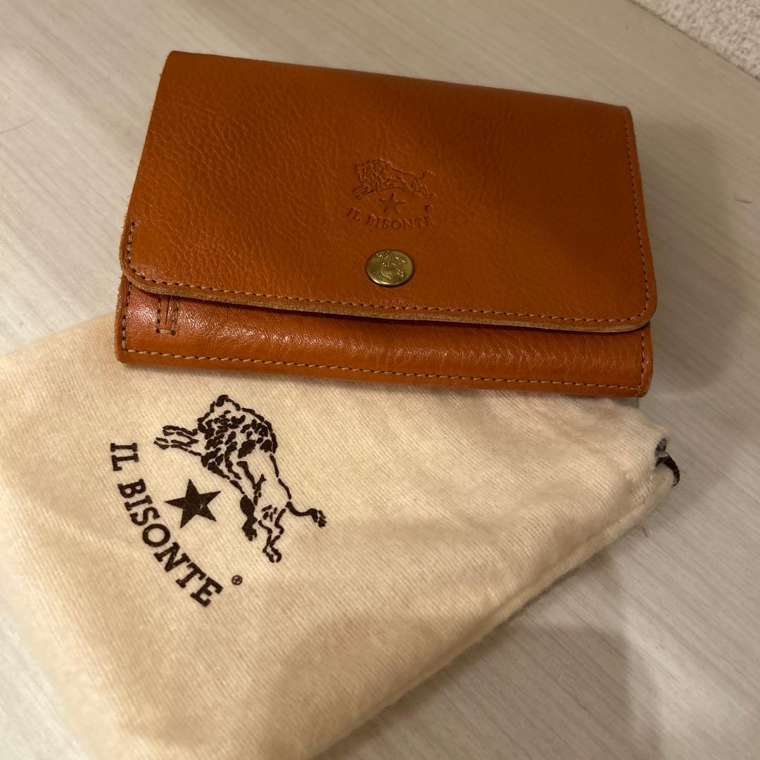 最終値下げ。IL BISONTE ブラウン 二つ折り財布