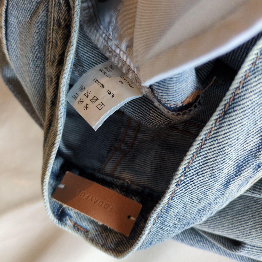 未使用品todayful Cary's Denimライトブルー 25