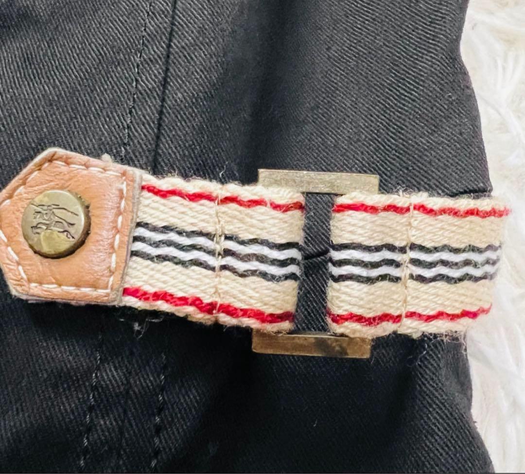 Burberry バーバリー ブルーレーベル 黒 ノースリーブ ワンピース 膝丈