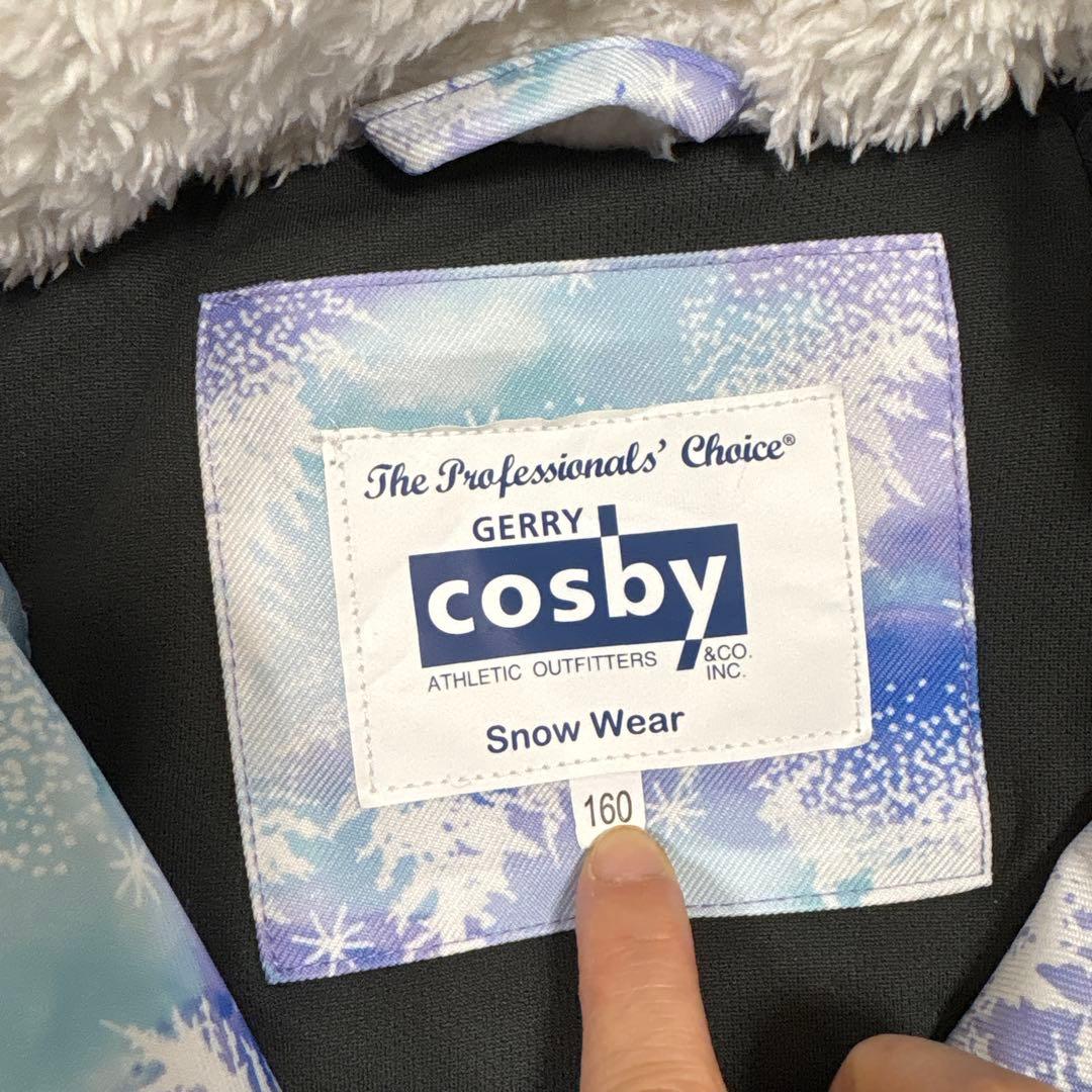 cosby キッズスキーウェア　160 女の子　パープルブルー×ミント