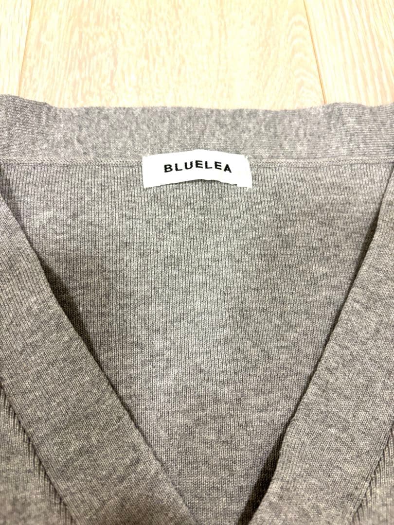 Blueleaブルレアsummer knit cardigan グレー