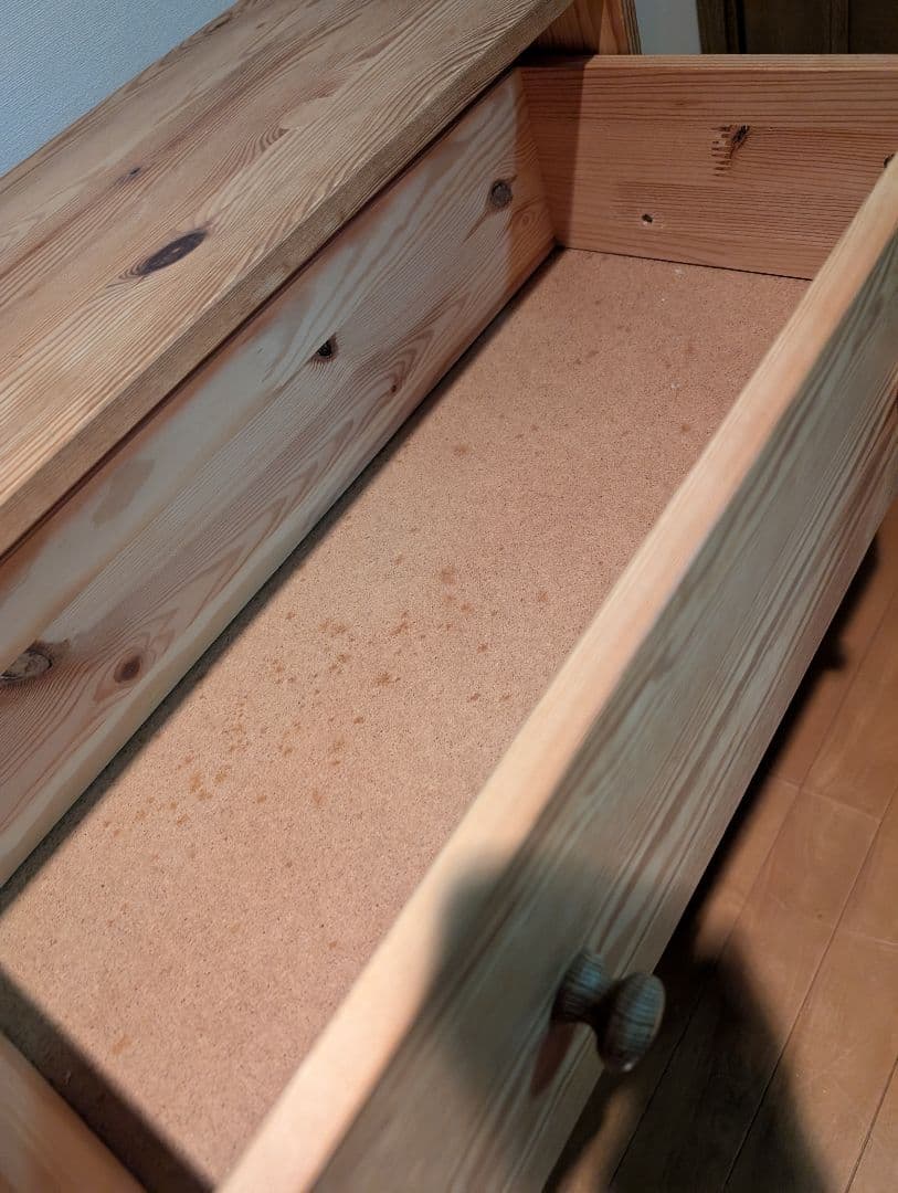 《送料込》イケア ラスト 3段チェスト タンス 無垢材 木製家具