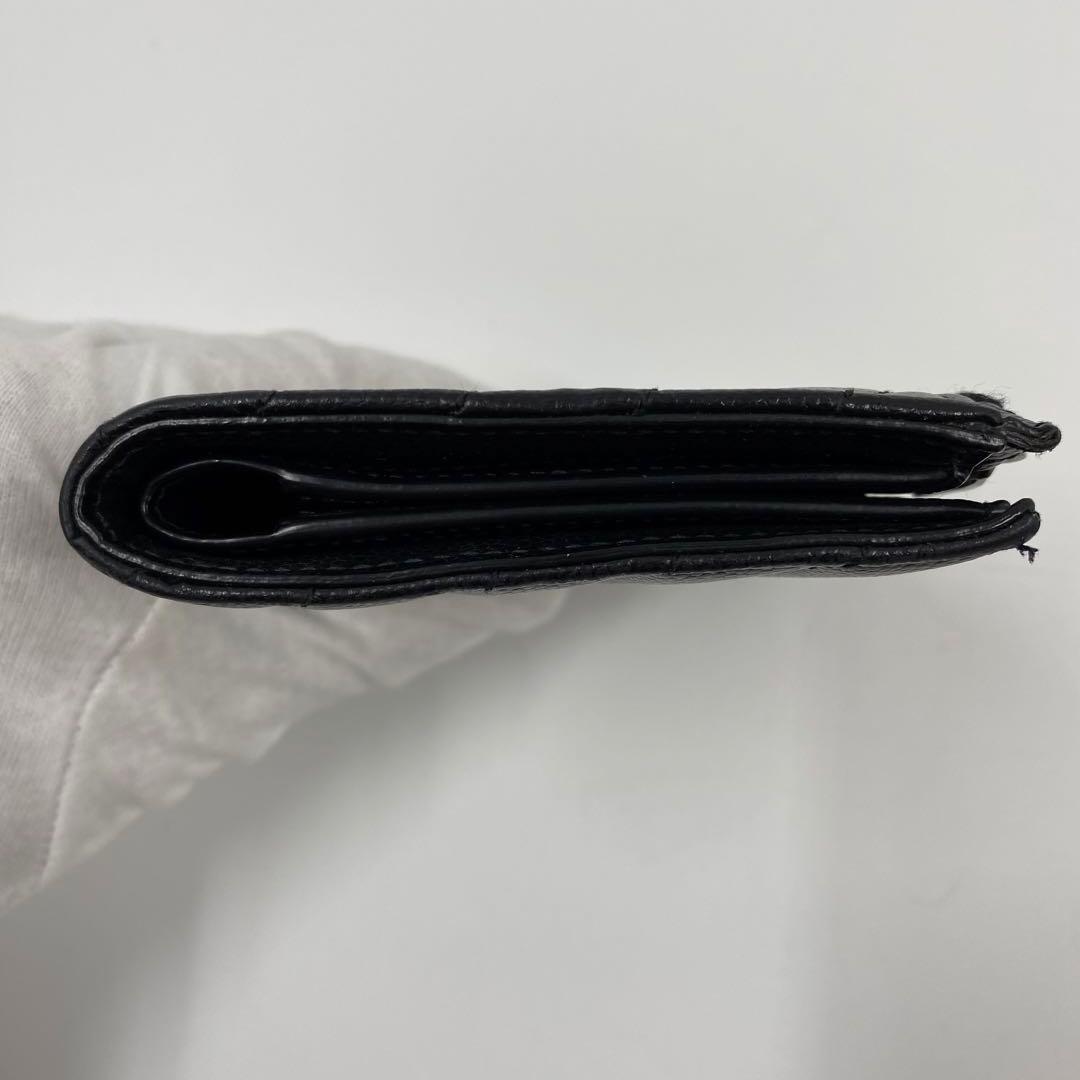 SAINT LAURENT 二つ折り財布　レザー　ブラック VSLロゴ