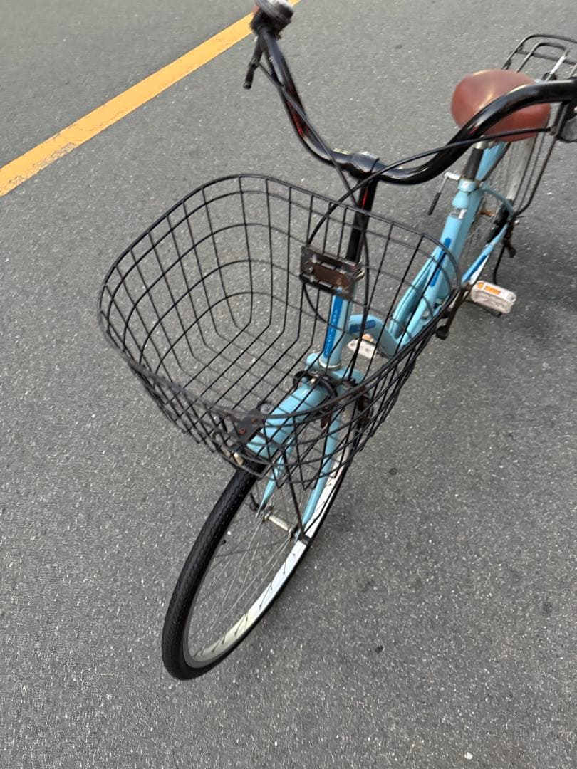 165 自転車 大阪市 【引取り限定】 26インチ ママチャリ カゴ大きい