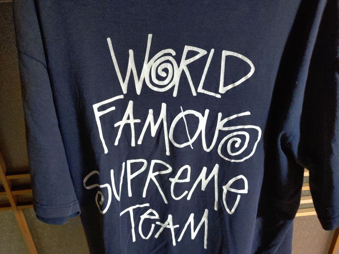 希少XL　Supreme 01SS World Famous Tee ネイビー