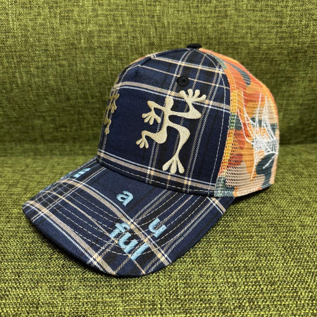 b.Eautiful キャップ ネイビー×オレンジ