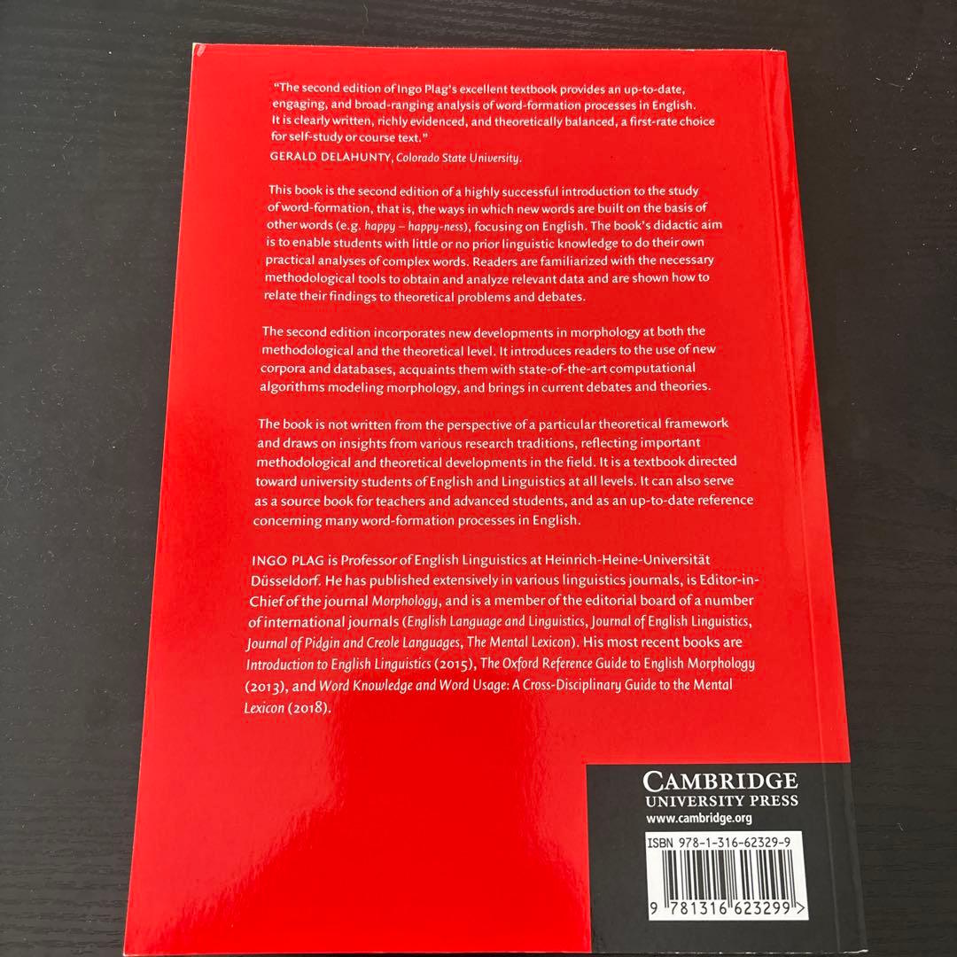 語学・辞書・学習参考書 Word-Formation in English Second Edition