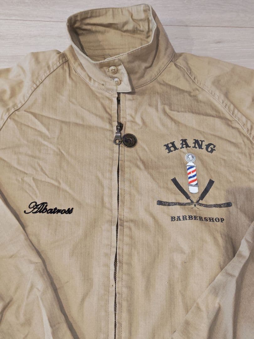 HANG BARBERSHOP ジップアップジャケット ベージュ ハング 犯具