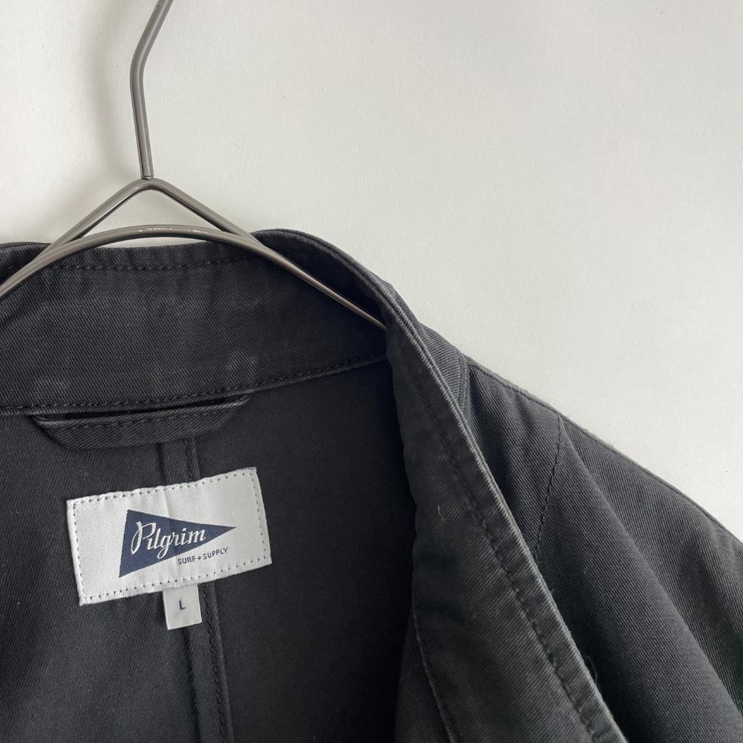 Pilgrim Surf+Supply 大きめ L ダブルオーバージャケット 黒