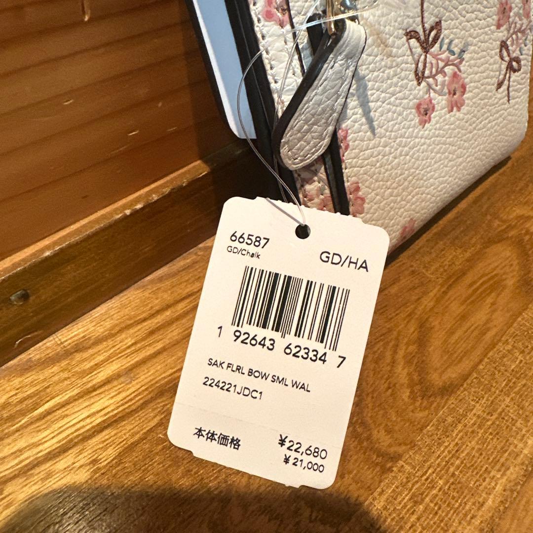 コーチ COACH 財布スモールウォレットウィズサクラ/花柄/ 日本限定
