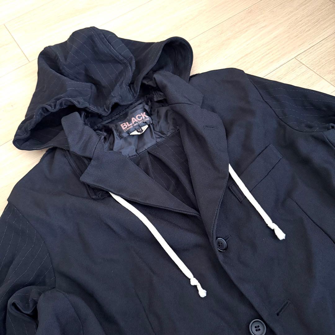 BLACK COMME des GARCONS ポリ縮フードジャケットM