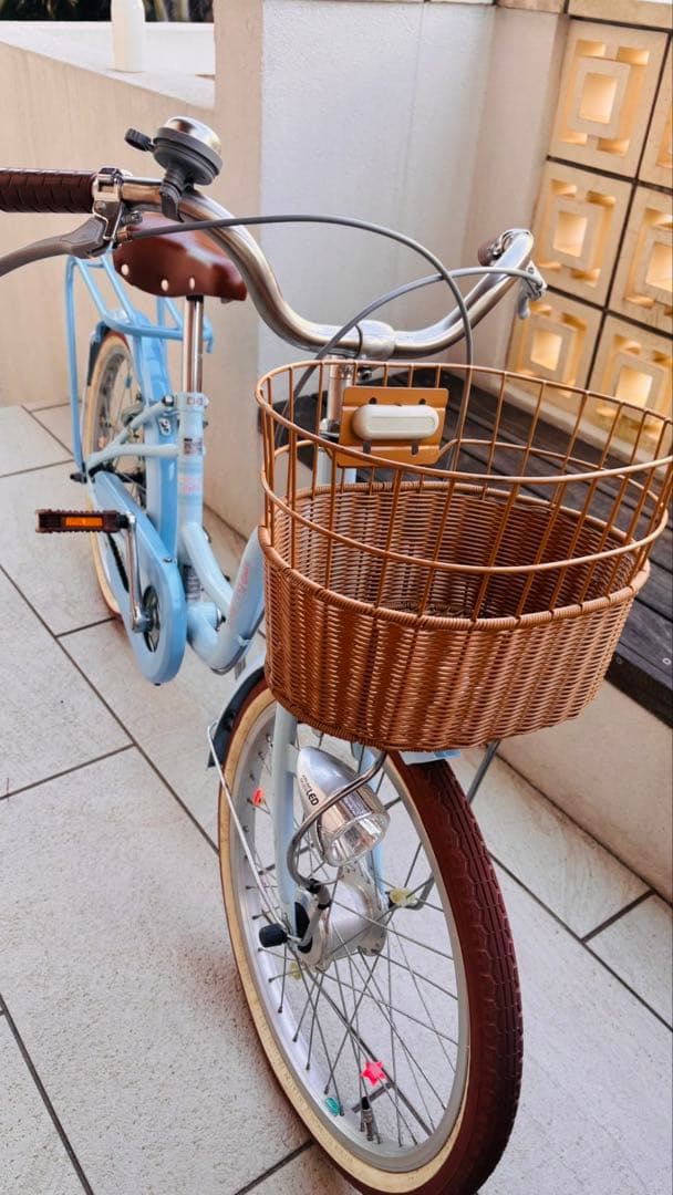 ぷぷぷ子供用自転車　ダイワサイクル シルバーリングキュート　水色20インチ