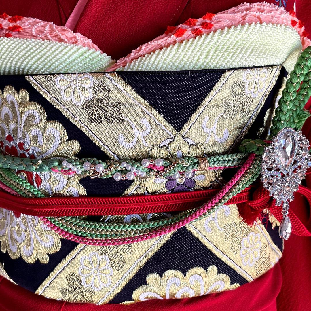 振袖フルセット　高身長　手描き友禅　成人式振袖　振袖　裄丈67 ➕サイズ　赤
