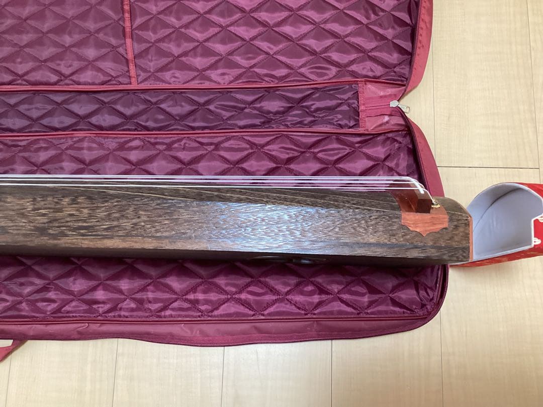 短筝 127cm 13弦　箏柱、ケース付き