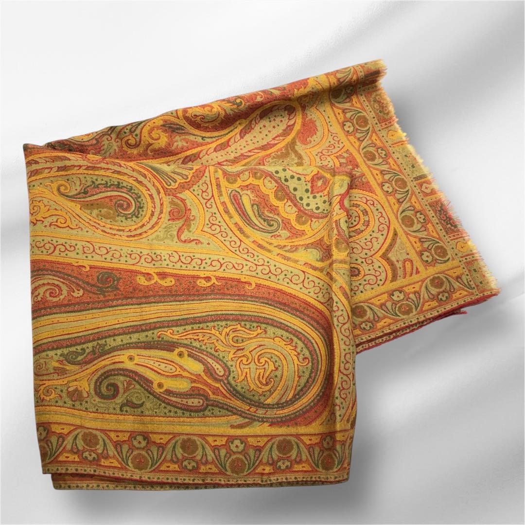 やまちゃん ✨　ETRO エトロ　スカーフ　ストール　ウール　シルク