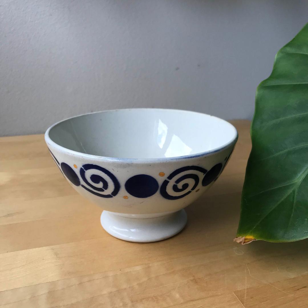 アールデコ フランス カフェオレボウル アンティーク 陶器 薄茶 茶碗 見立