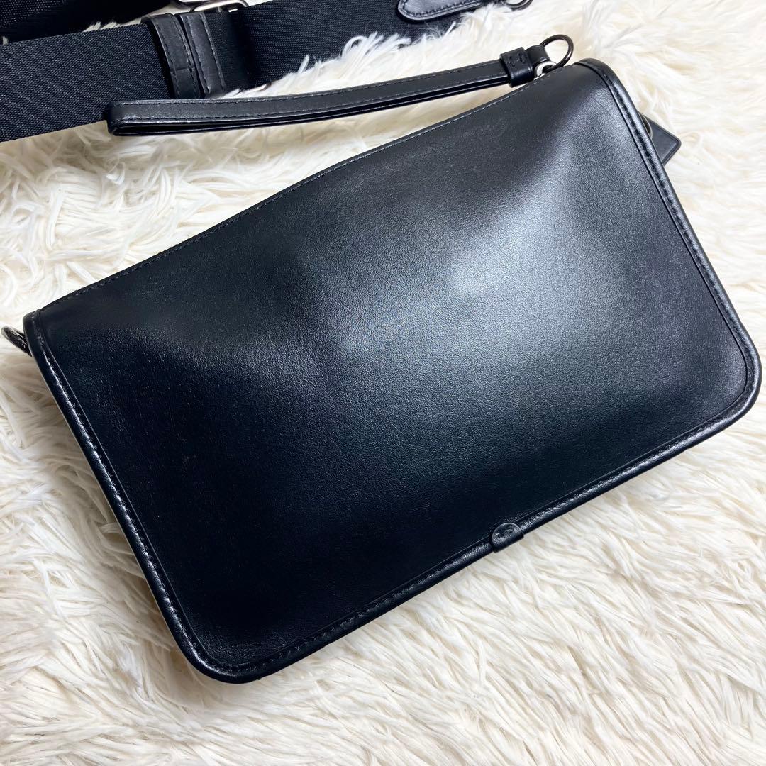 美品 COACH ヘリテージ 2way クラッチ クロスボディ