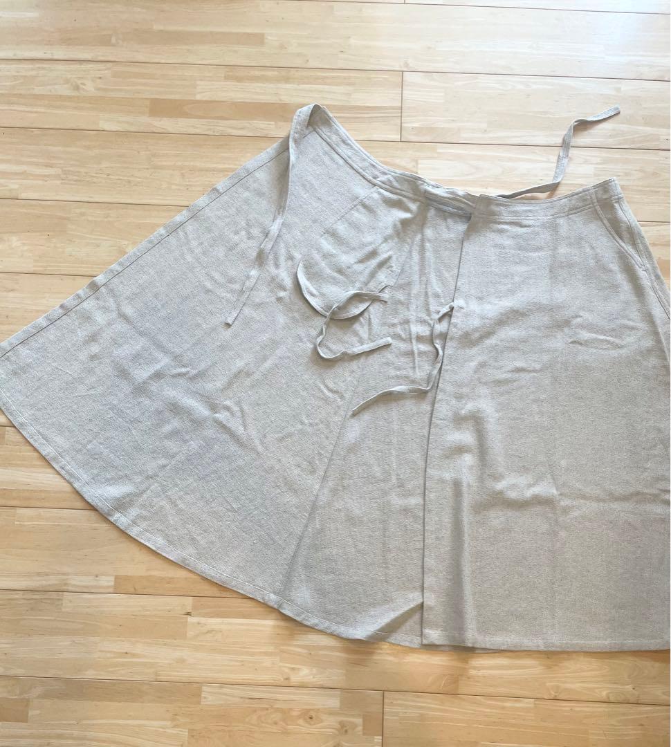 うさとの服　ヘンプ100% 巻きスカート usaato