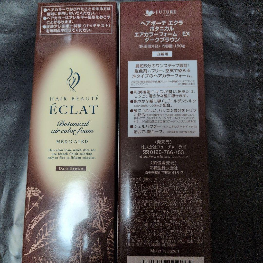 ヘアーボーテエクラボタニカルエアーカラーフォームEX　ダークブラウン150g
