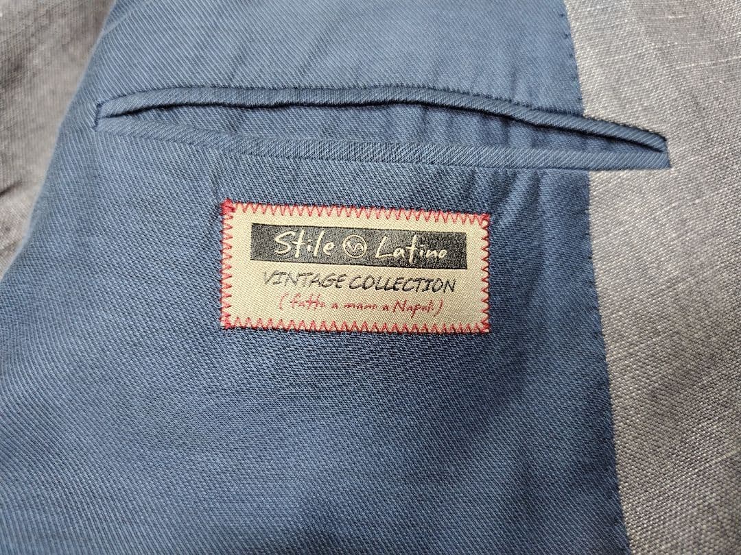 テーラードジャケット ダブル　グレー　Stile latino