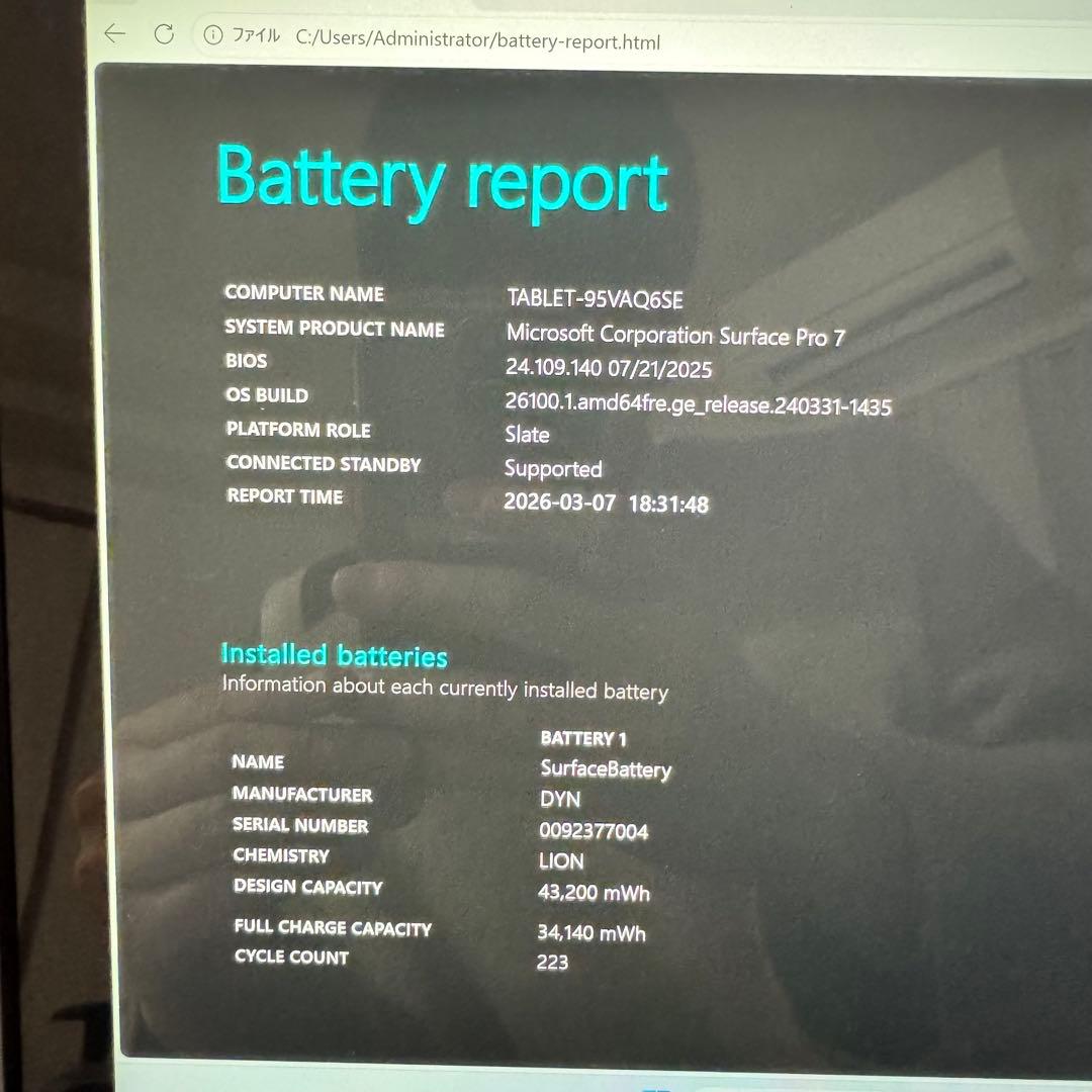 【即発送】Surface Pro 7 Core i7 16GB 256GB pc
