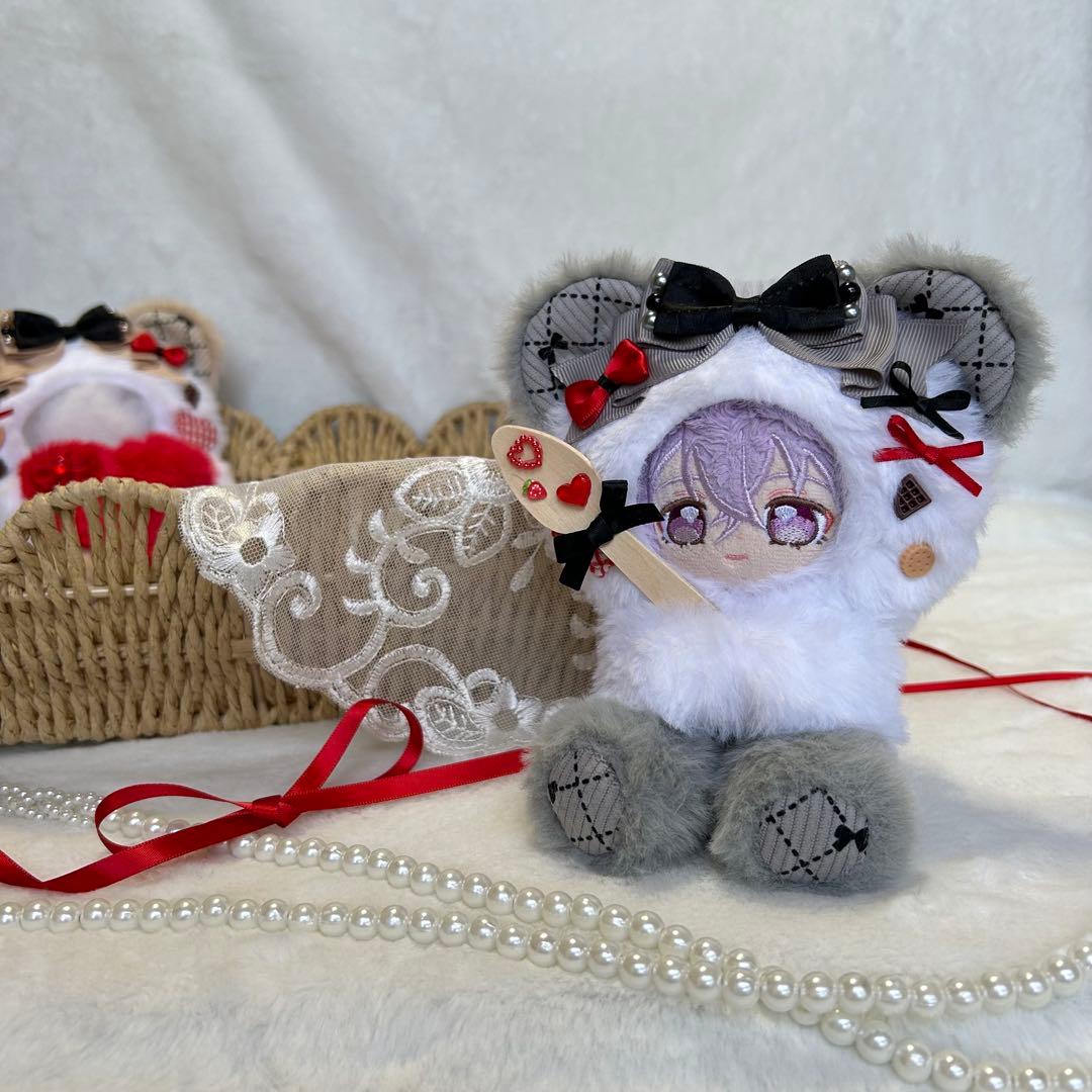 持てるよくまさん.12〜14cm/グレー❤︎おすわりぬい服 着ぐるみ ちびぐるみ