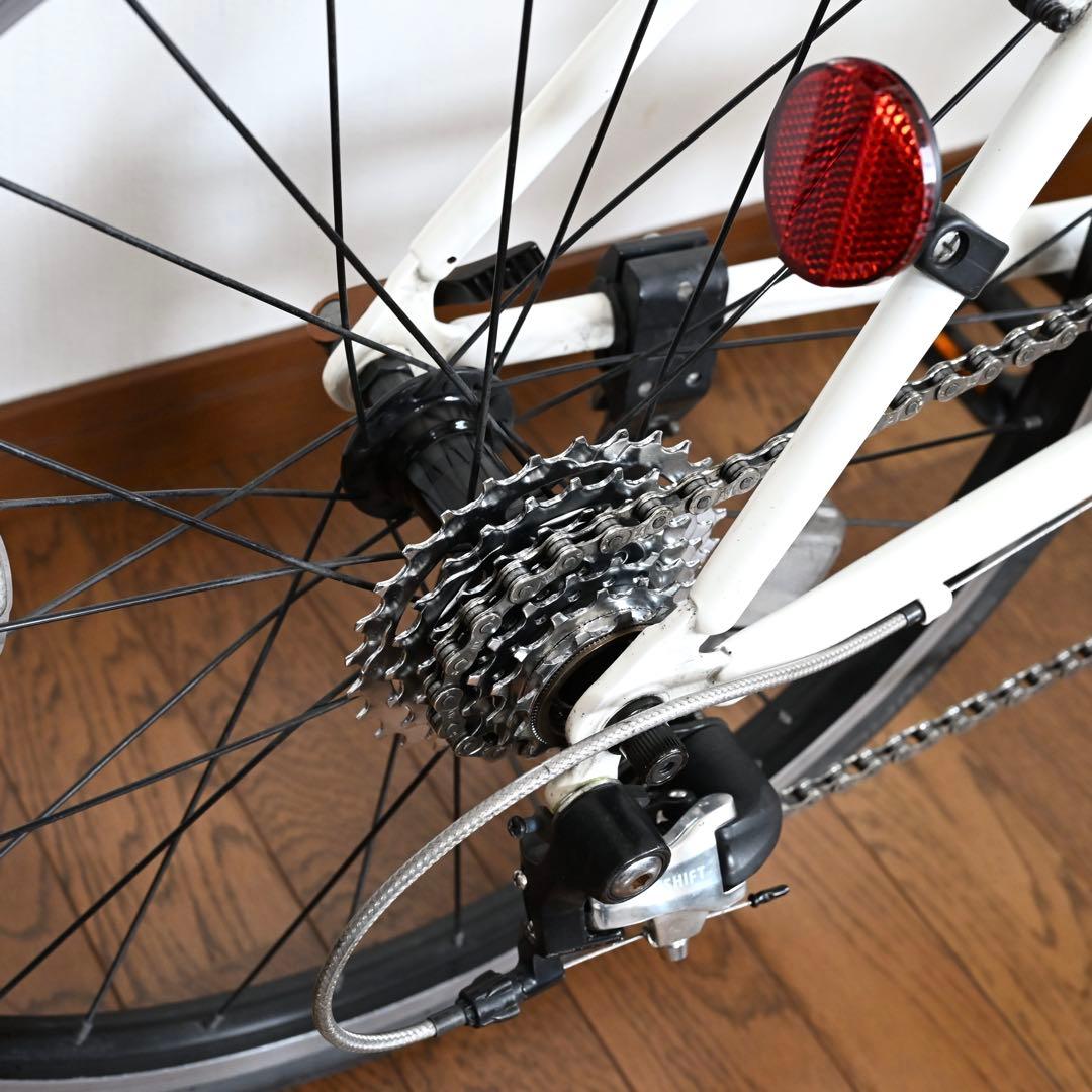 【引き取り限定】 ミニベロ 自転車 本体 451 20インチ 1×7速 ホワイト