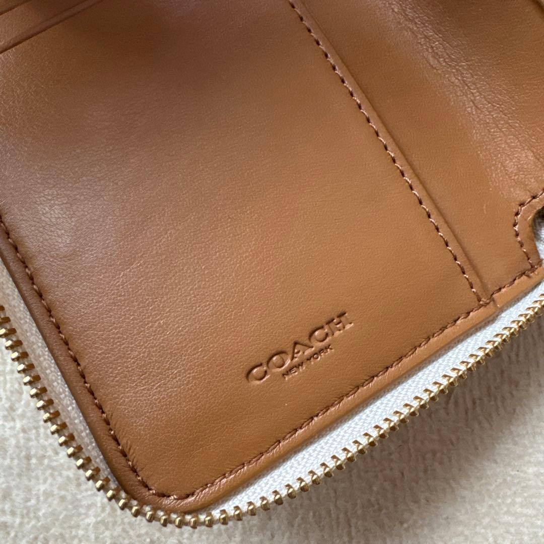 COACH レザーキルティング 二つ折り財布