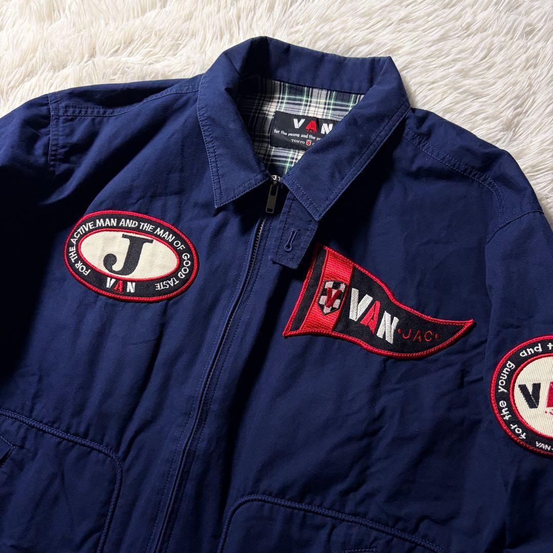 美品/希少モデル■VAN JACKET スウィングトップ　アーチロゴ　刺繍　L