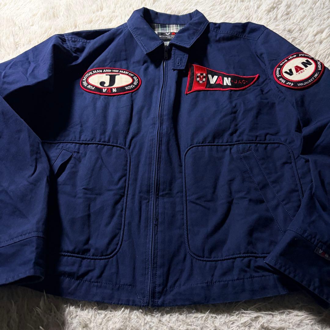 美品/希少モデル■VAN JACKET スウィングトップ　アーチロゴ　刺繍　L