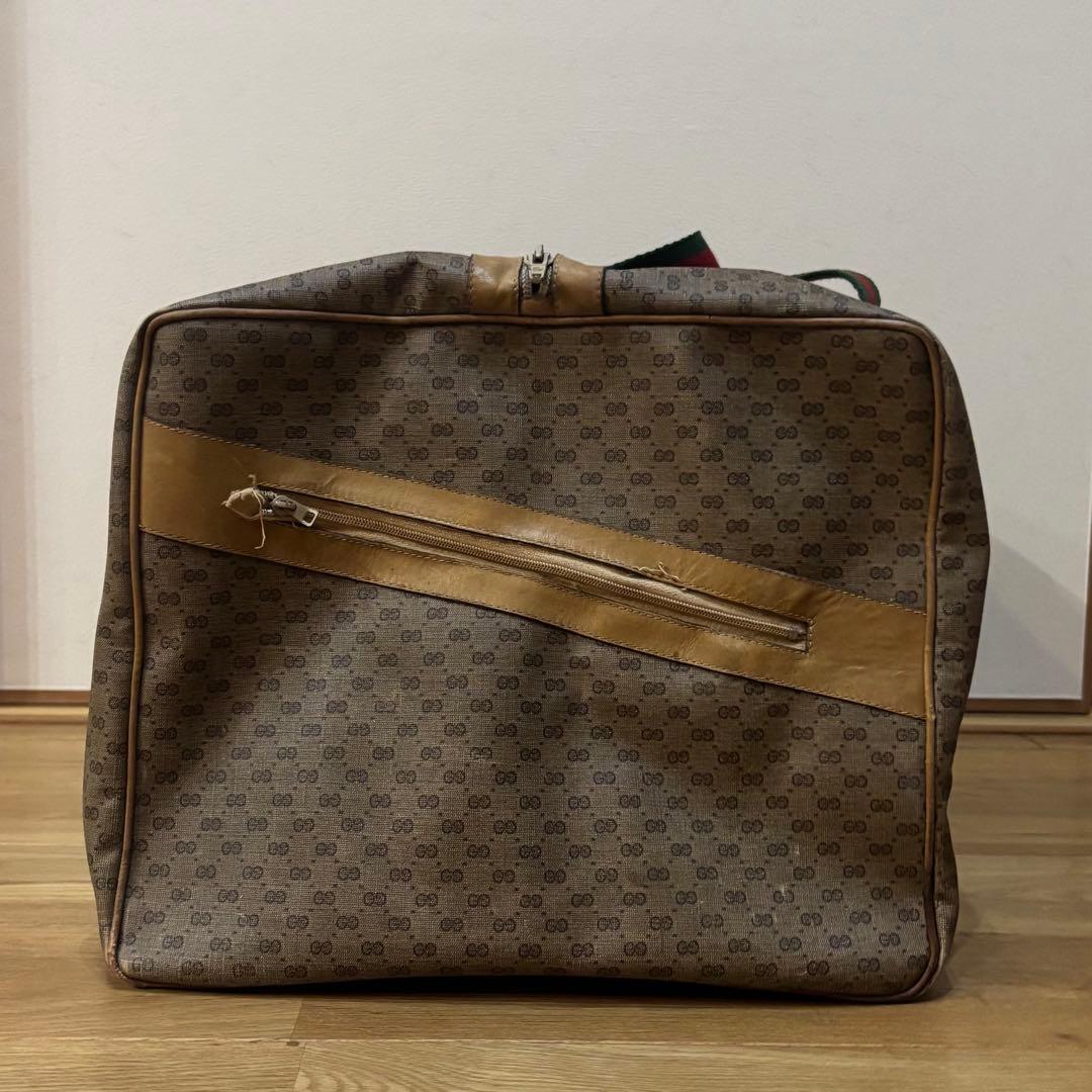 GUCCI グッチ ボストンバッグ マイクロGG A4大容量 肩掛け ベージュ