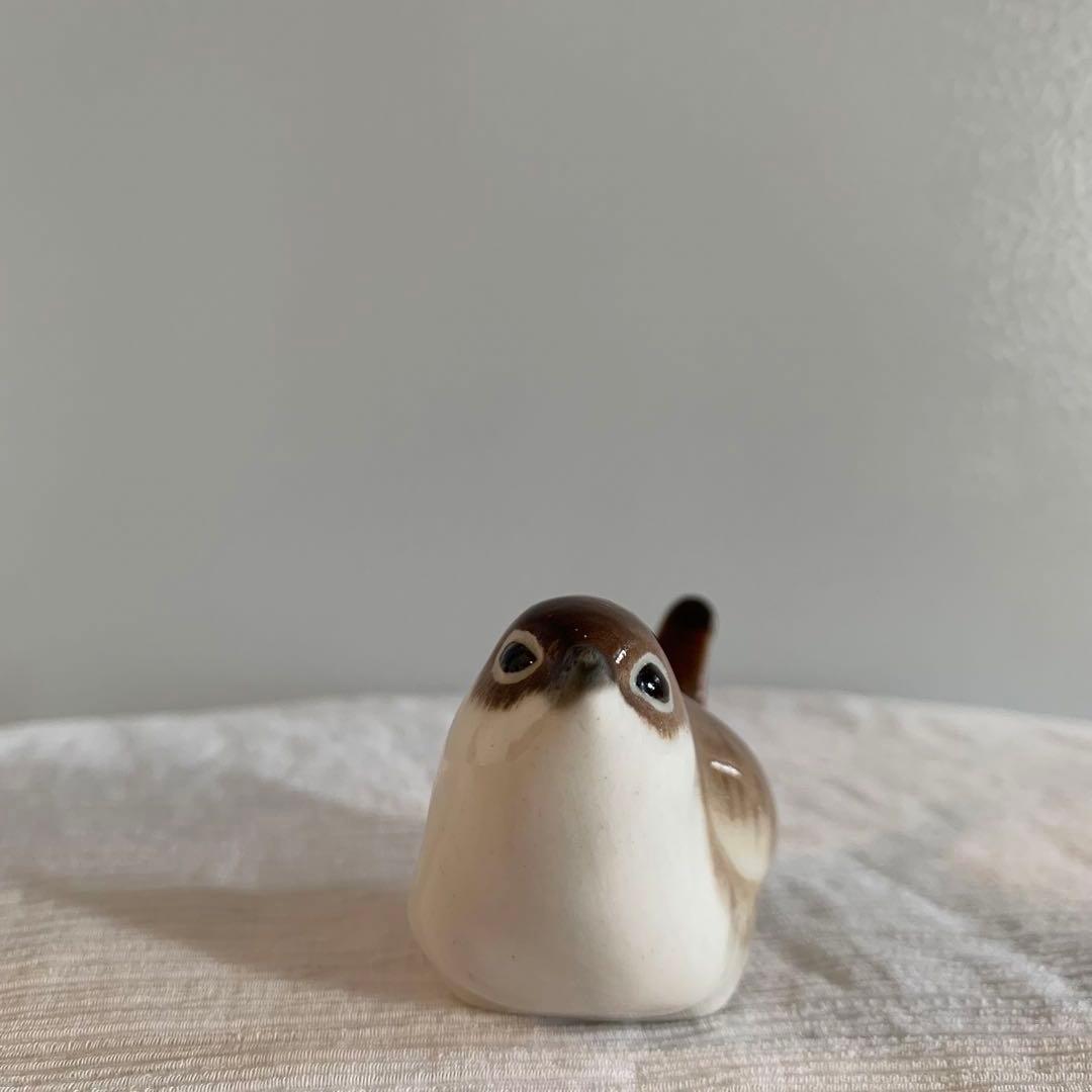 ヴィンテージ ロモノーソフ ミソサザイ 小鳥 置物 フィギュリン